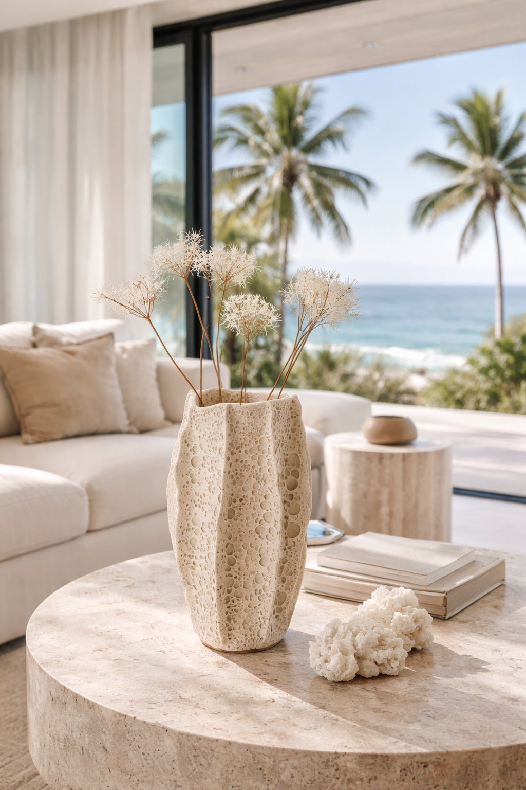 Organic ceramic forms in a coastal interior