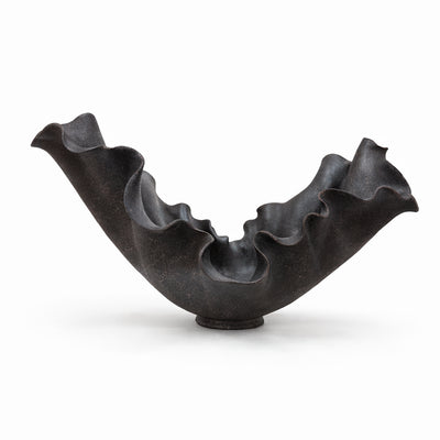 Held in the Fold — sculptural stoneware vessel