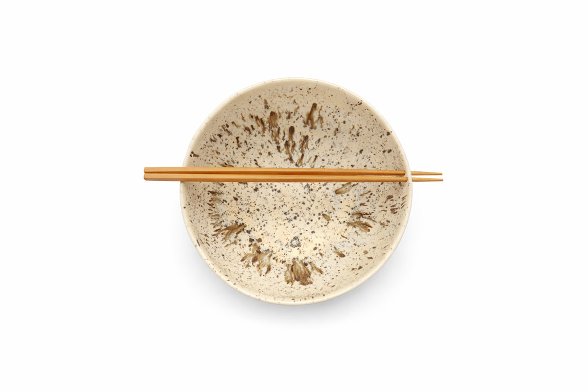 Handmade Ceramic Noodle Bowl Large · Speckled Sand