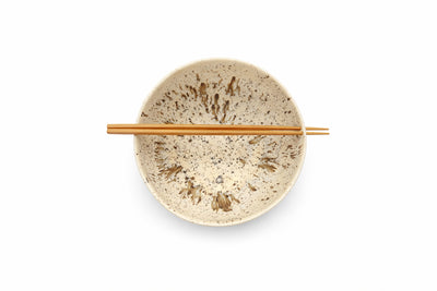 Handmade Ceramic Noodle Bowl Large · Speckled Sand