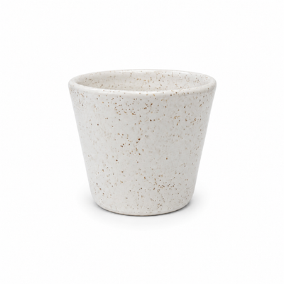 Handmade Ceramic Cup 200ml Straight · White Speckle
