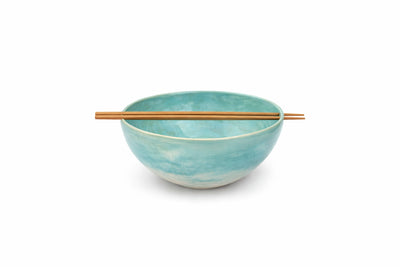 Handmade Ceramic Noodle Bowl Large · White Speckle