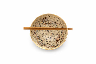 Handmade Ceramic Noodle Bowl Large · Speckled Sand