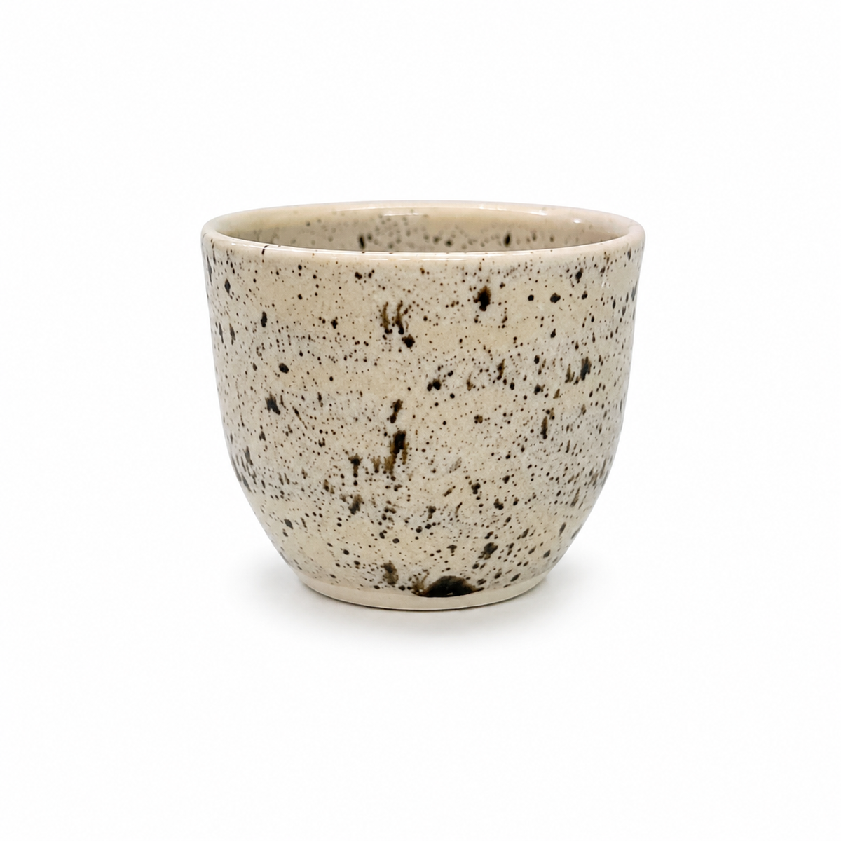 Handmade Ceramic Cup 200ml Round · Speckled Sand