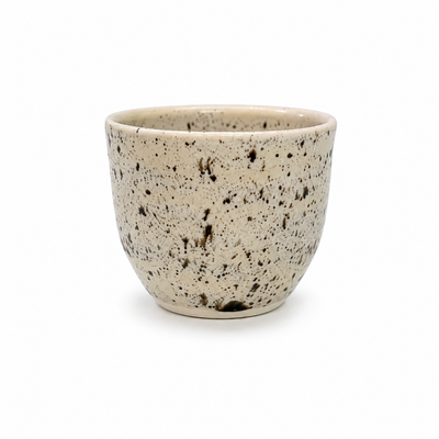 Handmade Ceramic Cup 200ml Round · Speckled Sand