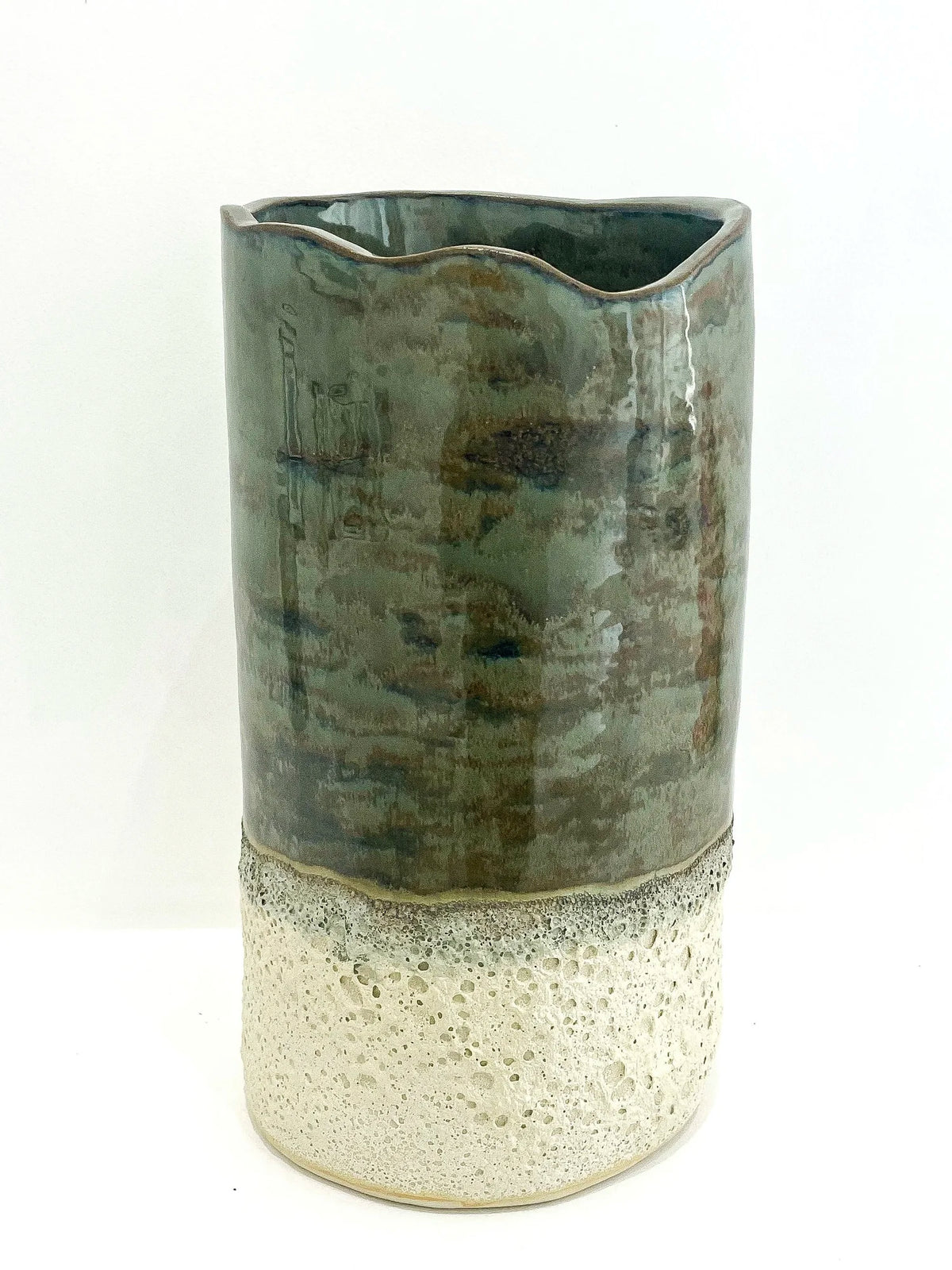 Emerald Waters Vase — stoneware ceramic vase