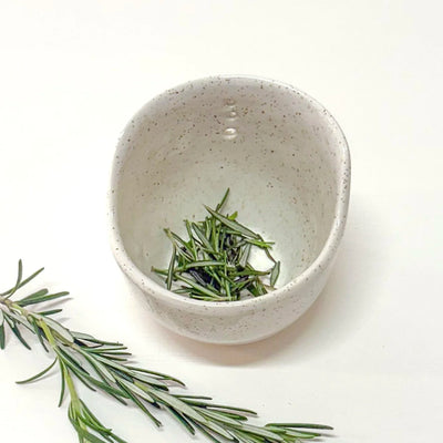 Ceramic Herb Stripper · Speckled Sand