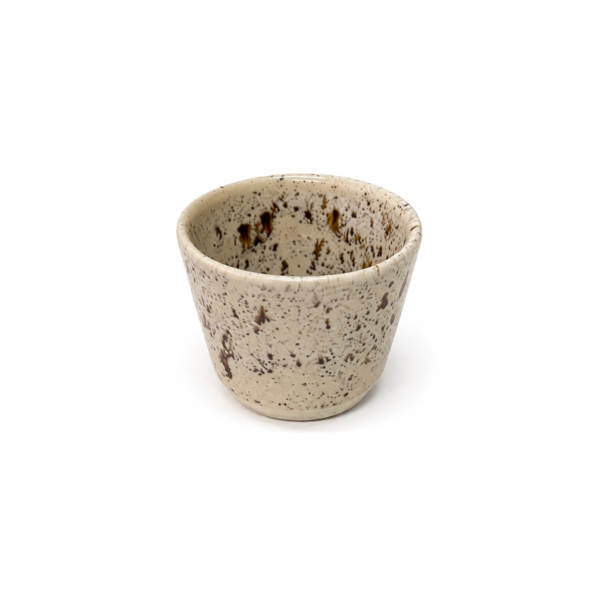 Handmade Ceramic Cup 200ml Straight · Speckled Sand