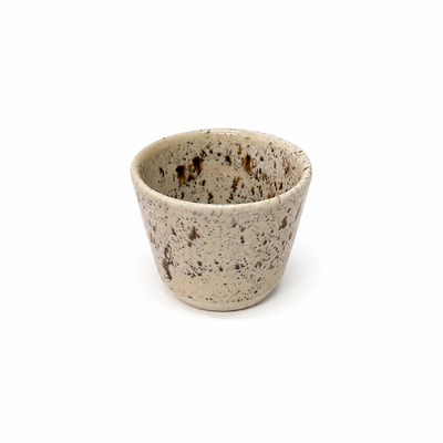 Handmade Ceramic Cup 200ml Straight · Speckled Sand