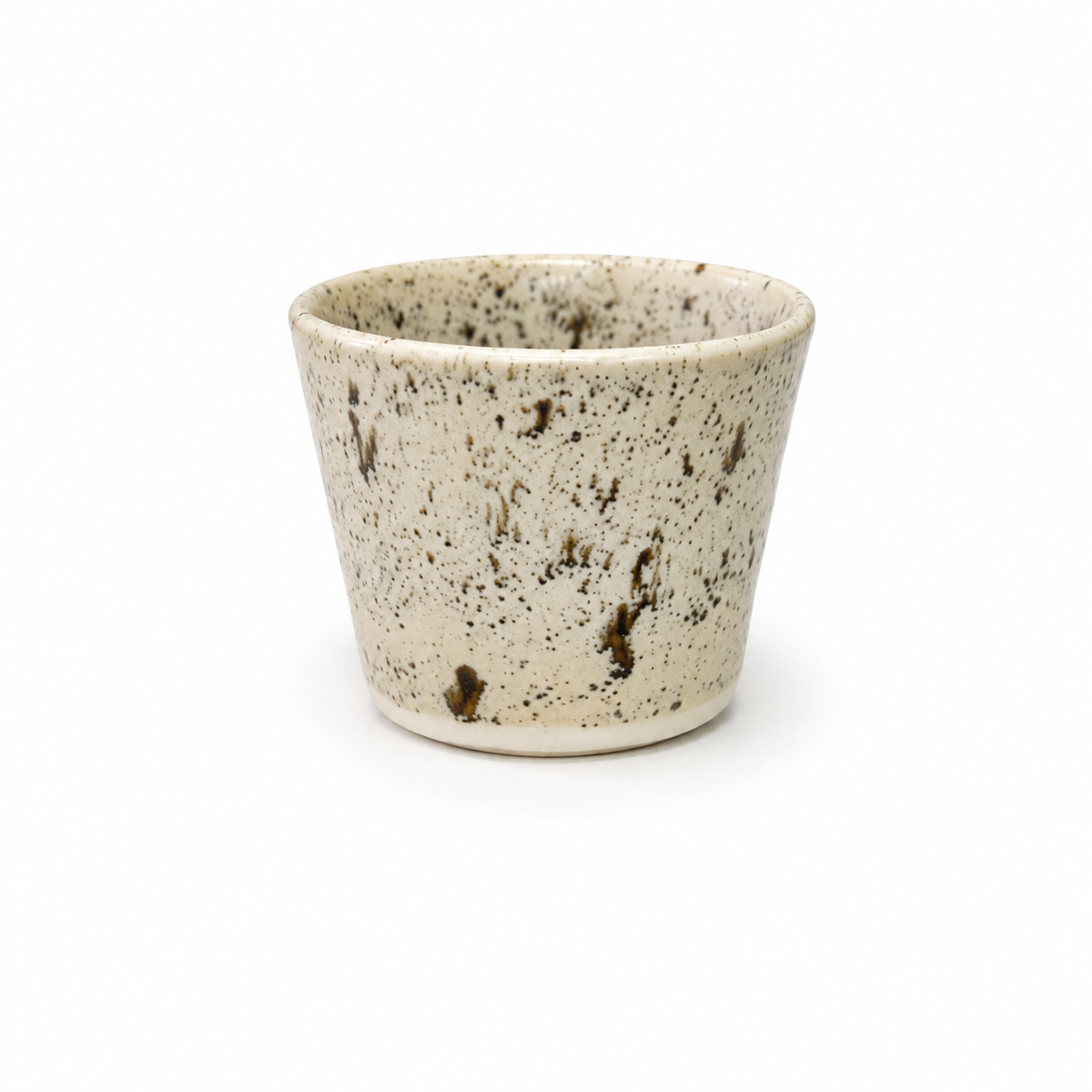 Handmade Ceramic Cup 200ml Straight · Speckled Sand
