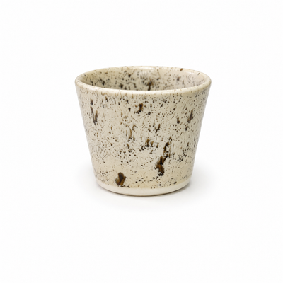 Handmade Ceramic Cup 200ml Straight · Speckled Sand