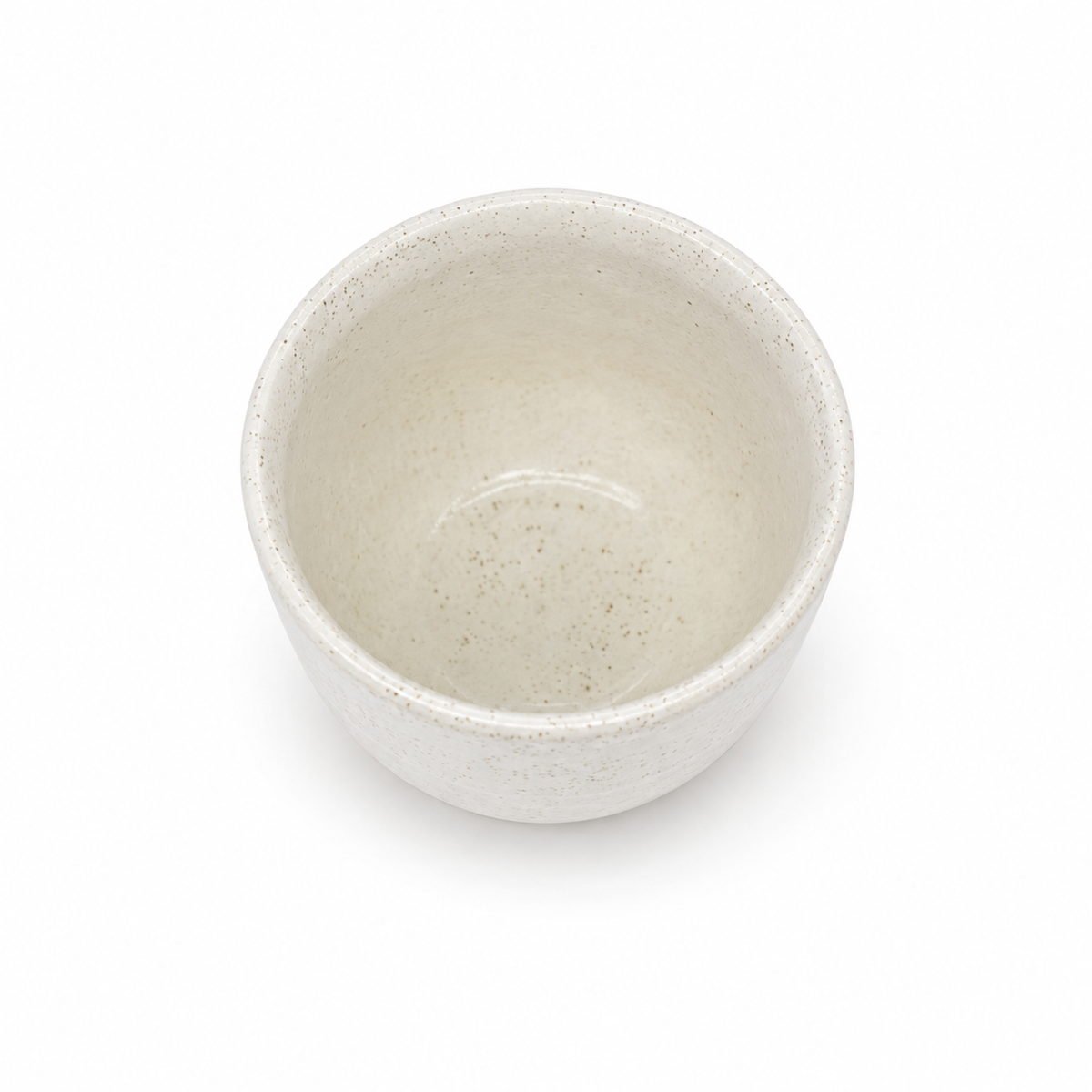 Handmade Ceramic Cup 200ml Round · White Speckle