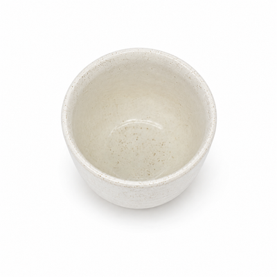 Handmade Ceramic Cup 200ml Round · White Speckle