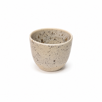 Handmade Ceramic Cup 200ml Round · Speckled Sand