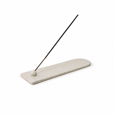 Ember Incense Holder · Raw White